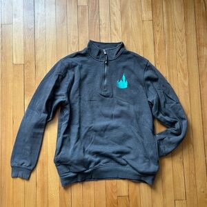 PLM Charles River Apparel Dark Gray Zip-Up Sweater